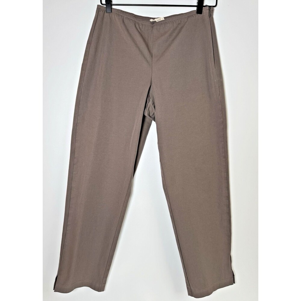 Eileen Fisher Pants Womens Small Brown Organic Cotton Stretch Pull On Minimalist